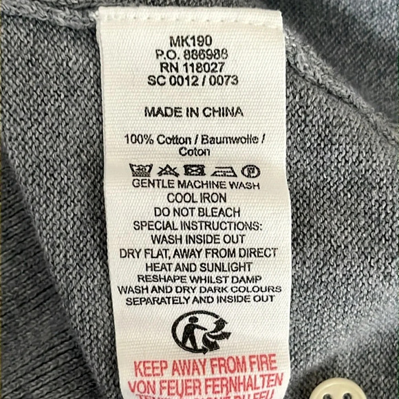 Boden Cotton 1/4 Zip Pullover Sweater in Gray - Size Medium - Picture 5 of 5